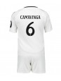 Real Madrid Eduardo Camavinga #6 Replika Hemmakläder Barn 2024-25 Kortärmad (+ byxor)